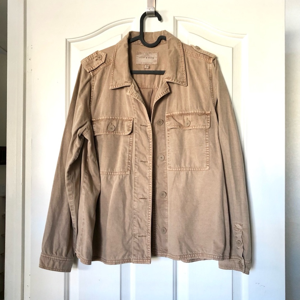 NWOT Lucky Brand Women's Beige Utility Jacket